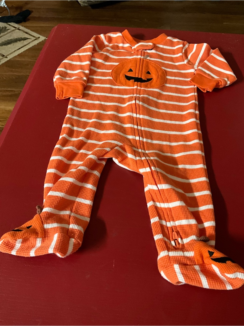 Carters size 6 month pumpkin onesie